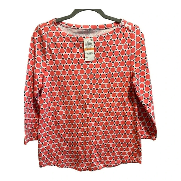 🆕Charter‎ Club 3/4 Sleeve Printed Blouse - Picture 1 of 8